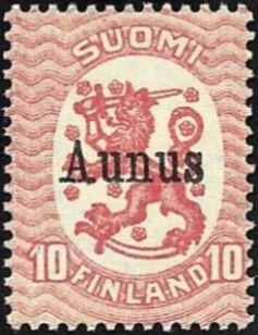 1919 Aunus 10 p punainen *' LaPe A 2  painoerä I