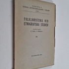 Karl Robert Villehad Wikman : Folkloristiska och etnograf... - pikkukuva 1