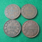 4 kpl 10 penniä - 1867-1915 - pikkukuva 1