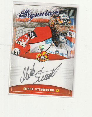 Mikko Strömberg signature Jokerit 2010-11 cardset