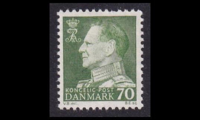 Tanska 396 ** Frederik IX 70 öre (1961)