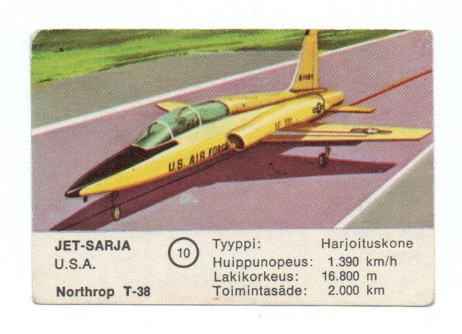 Purkkakuva FAZER JET-SARJA n:o 10 NORTHROP T-38