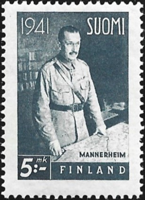 1941 Sotamarsalkka Mannerheim 5 mk ** LaPe 253 W I 19 mm