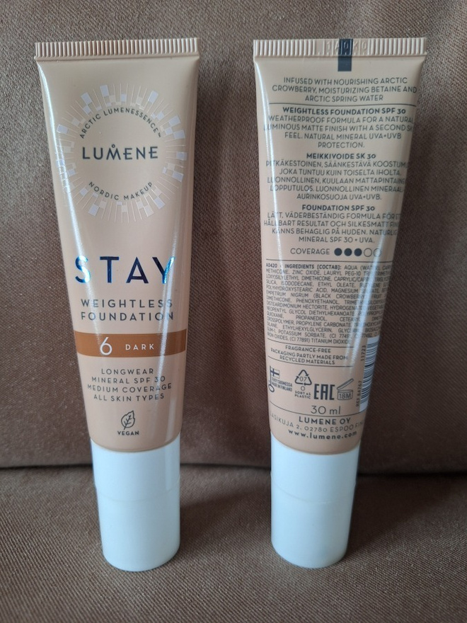 LUMENE STAY UUSI MEIKKIVOIDE 30ML SÄVY 6 DARK