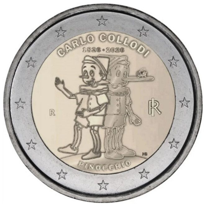 ** ITALIA 2€ 2026 Pinocchio pillerissä **