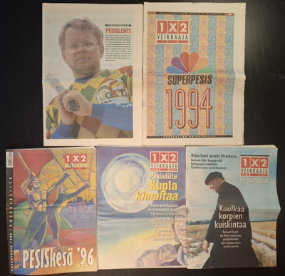 Veikkaaja - pesäpalloliitteitä 1990-luvulta