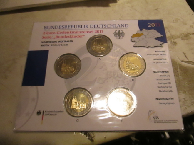2011 Saksa  2 €  Westfalen ADFGJ   bu