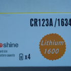 Soshina litiumi CR123/16340 paristot 4 kpl - pikkukuva 2