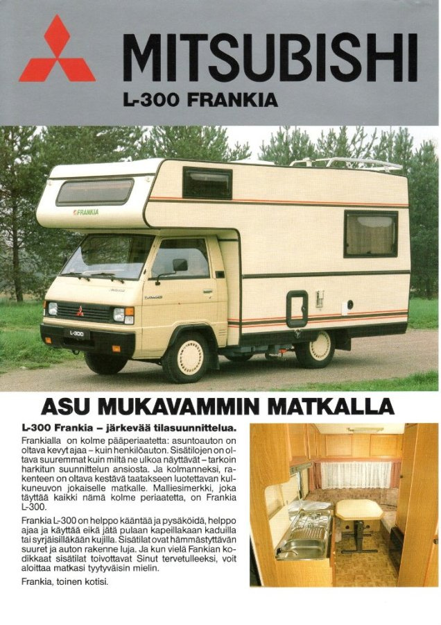 Mitsubishi L-300 Frankia -esite 80-luvun lopusta