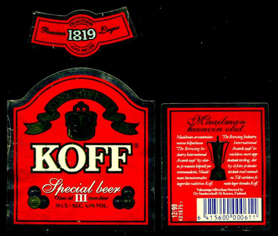 KOFF Special beer, 33cl