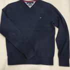Tommy Hilfiger tummansininen laadukas neule - Koko: S - pikkukuva 1