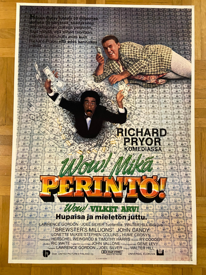 Vanha elokuvajuliste: Wow! Mikä perintö!