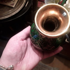 Cloisonne vihreä vaasi / uurna - pikkukuva 4