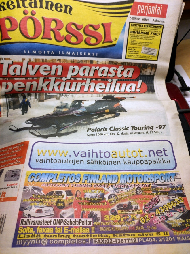 Keltainen PÖRSSI lehti 49 / 2001