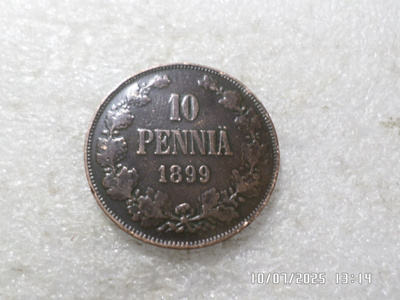 10  penniä  1899 kulkematon