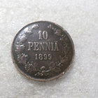 10  penniä  1899 kulkematon - pikkukuva 1