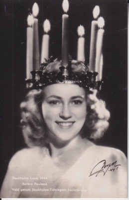 Stockholms Lucia 1944  Barbro Paulsson   .  e108