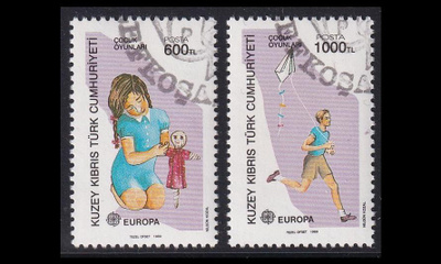 Turkki Kypros 249-50A o Europa lasten leikit (1989)