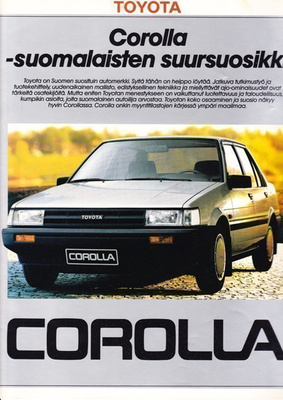 Toyota Corolla -esite, 1985