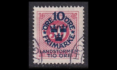 Ruotsi 95X o Landstorm I 10+10/50 Öre (1916)
