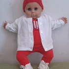 Vintage vauvanukke 60 cm + vaatteita - pikkukuva 1