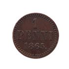 1 penni 1865 - hyväkuntoinen! - pikkukuva 1