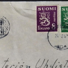 Mlk-linjan 3755 kirje / Pajulahti, kulk. 1947 - pikkukuva 2