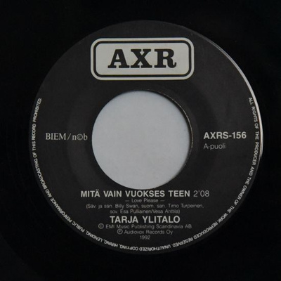 Single: Ylitalo, Tarja - Mitä vain vuokses teen / Vaya...