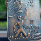 TUL:n liittojuhla 1934 -merkki, halkaisija 40 mm. Hyvässä k - pikkukuva 1