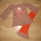 Paita ja röyhelöhousut Halloween 116/112cm, käsityötä! - pikkukuva 1