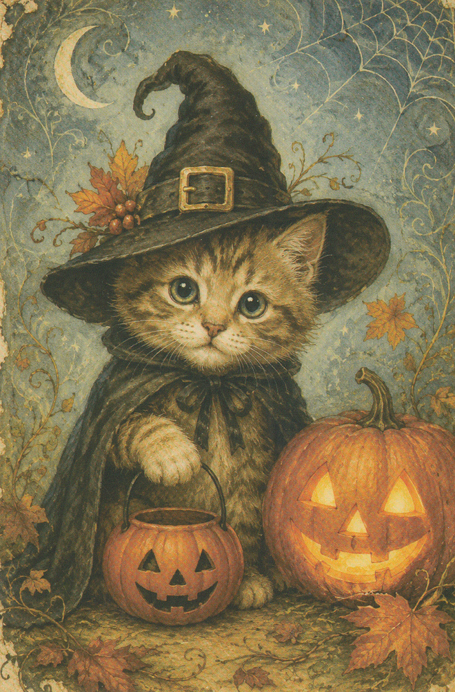 Halloween kissa, karkki tai kepponen