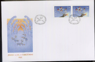 1994 joulupostimerkkivihon merkkipari FDC