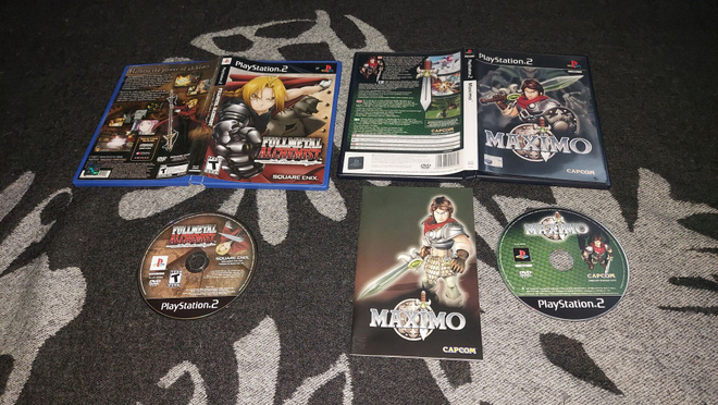 PS2 Fullmetal Alchemist ja Maximo (heikkokuntoisia)