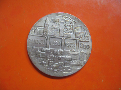 25 mk hopea juhlaraha Turku 750 vuotta - 1979