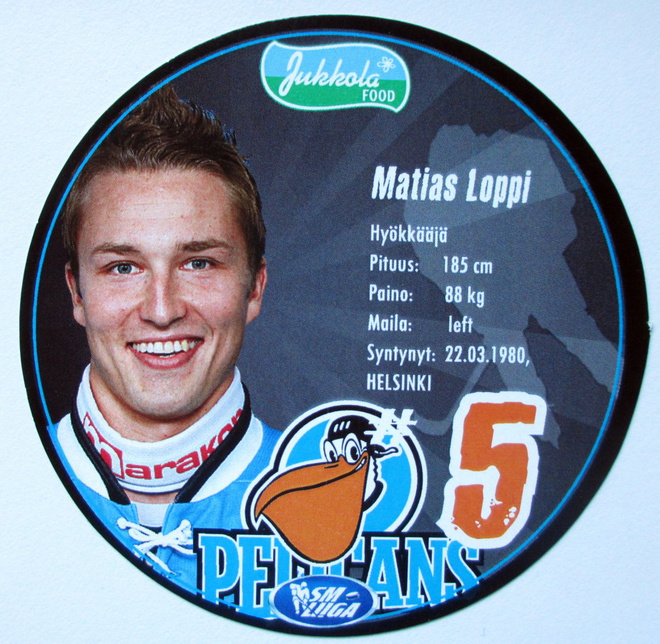 MATIAS LOPPI PELICANS pyöreä kiekkojuustokortti