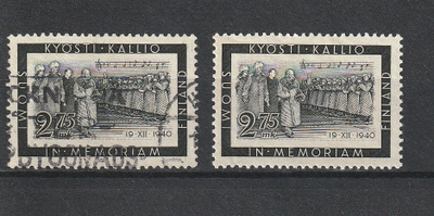 1941 Presidentti Kallion surumerkki leimattu ja leimaamaton