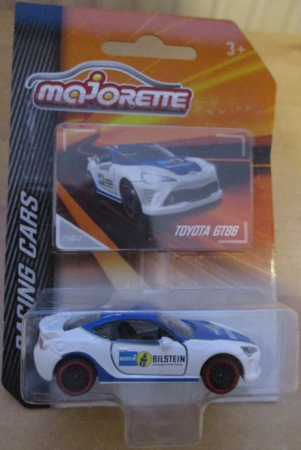 Toyota GT86 Coupe 3 Door Bilstein White Blue Majorette 1:58