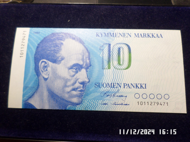 10  mk 1986   1011279471  KUL / Häm  taittamaton   seteli