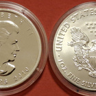 2 x 1 oz 999/9 hopeaa: USA Eagle + Kanada Maple Leaf. (KD6). - pikkukuva 2