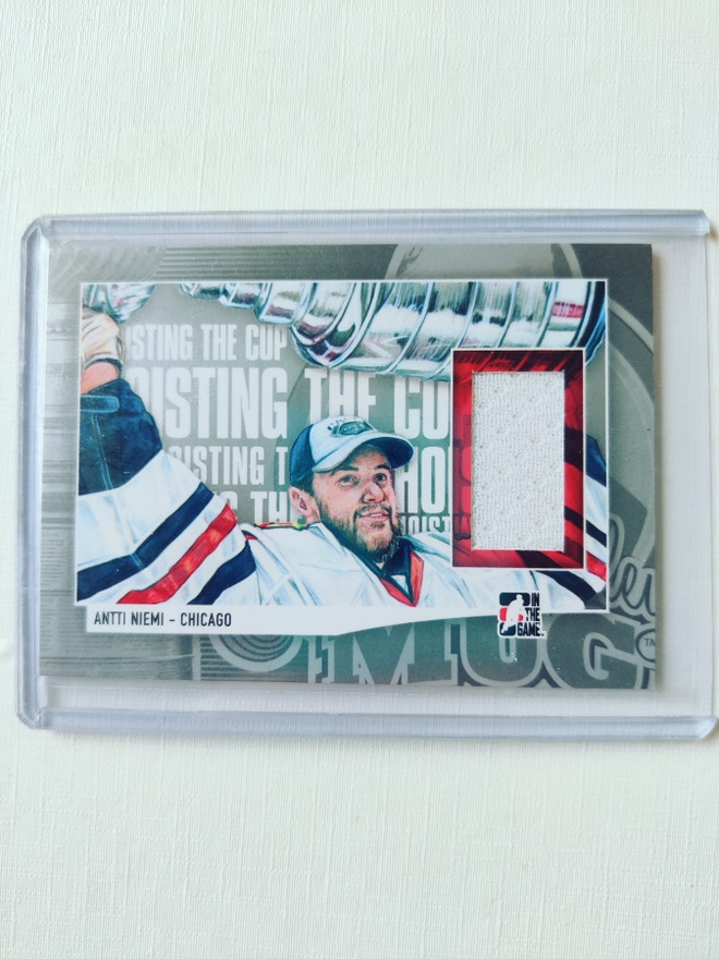 Antti Niemi - 13-14 ITG Lord Stanley's Mug Hoisting The Cup