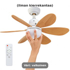 2-in-1 Kattotuuletin LED-valolla – E27-kantaan, Kaukosäädi - pikkukuva 2