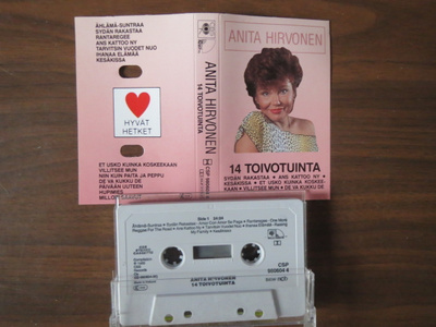 Anita Hirvonen: 14 toivotuinta c-kasetti