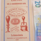 VANHA Mainos Lappu Kautsuleimasintehdas Helsinki KOMEA 1900- - pikkukuva 1