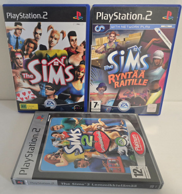 The Sims pelit 3kpl (PS2) (CIB)