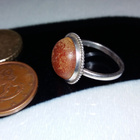 Vintage desing Venäläinen Hopea Meripihka sormus Amber 875 I - pikkukuva 4