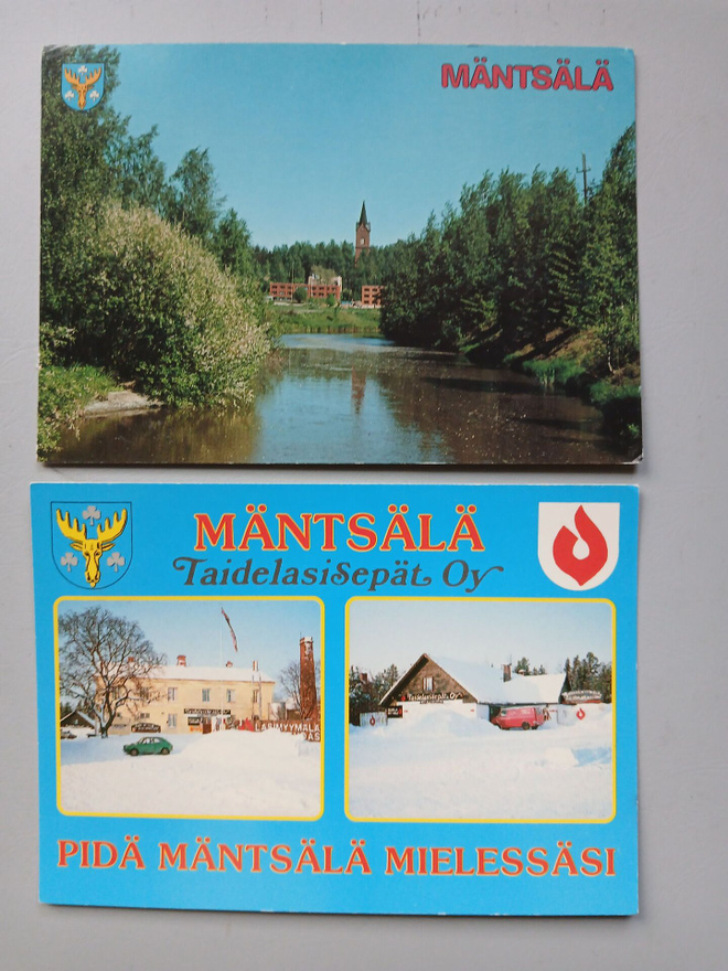 Mäntsälä kortteja 12 erilaista