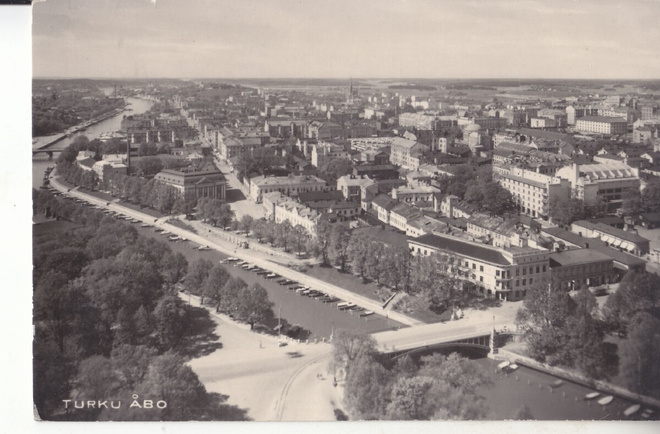 Turku ilmavalokuva  käyttämätön kortti.