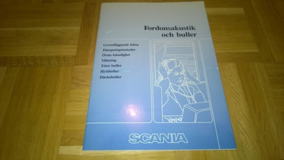 Esite Scania ajoneuvoakustiikka, 1991