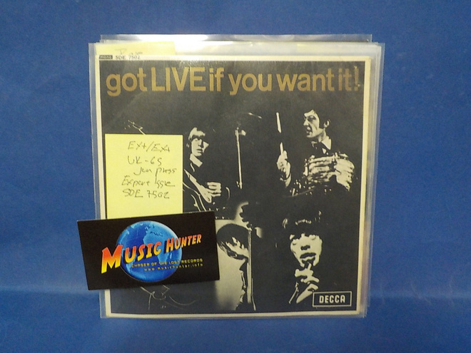 THE ROLLING STONES - GOT LIVE IF YOU WANT EX+/EX+ 7"