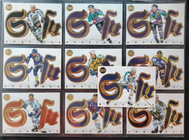 1995-96 Sisu Special White täysi erikoiskorttisarja